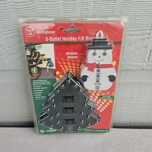 Westinghouse 3 Outlet Holiday F/X Lighting Remote Switch Snowman Christmas Tree